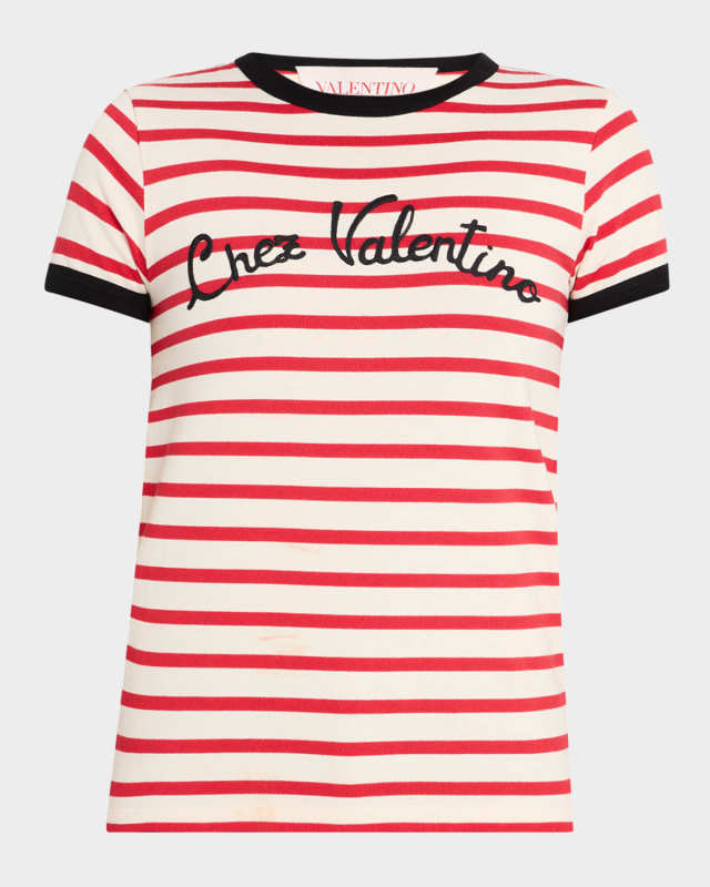 Striped Cotton Jersey Short-Sleeve T-Shirt